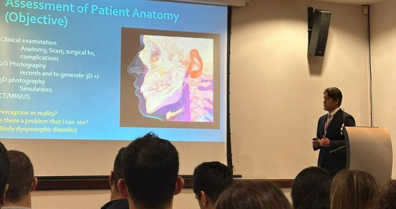 Mr Juling Ong presents on facial implants in cosmetic surgery